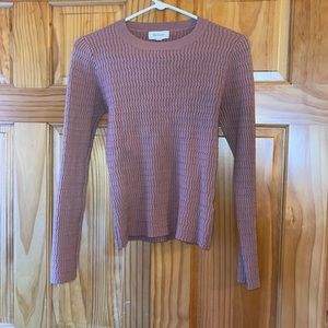 ribbed long sleeve sweater